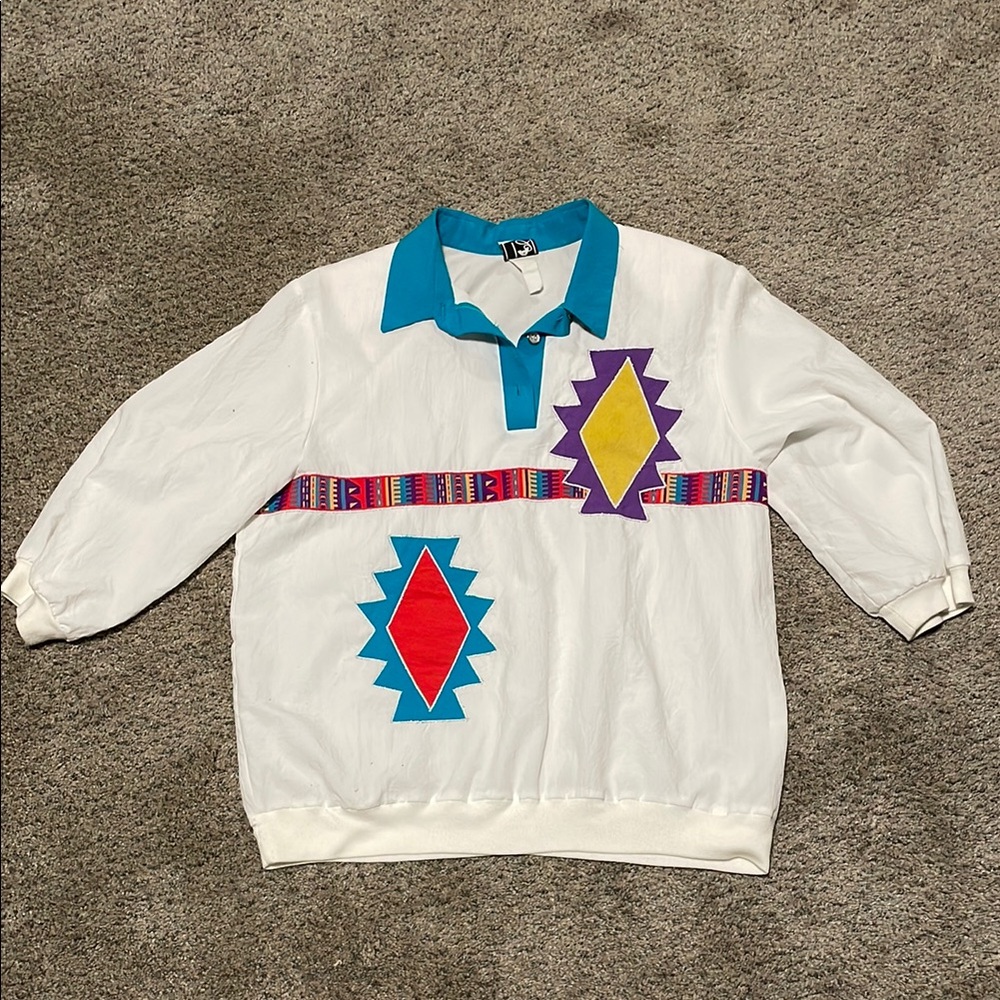 Colorful Geometric Vintage Top